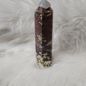 Peach Blossom Tourmaline Stone Tower Crystal